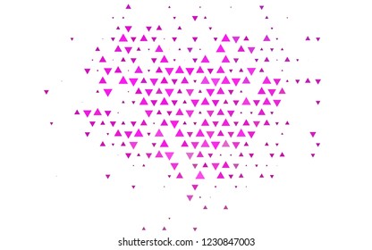 Light Pink vector cover in polygonal style. Abstract gradient illustration with triangles. Pattern for busines ad, booklets, leaflets