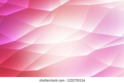 Light Pink vector cover in polygonal style. Decorative design in abstract style with triangles. Pattern for busines ad, booklets, leaflets