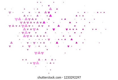 Light Pink vector cover in polygonal style. Abstract gradient illustration with triangles. Template for wallpapers.