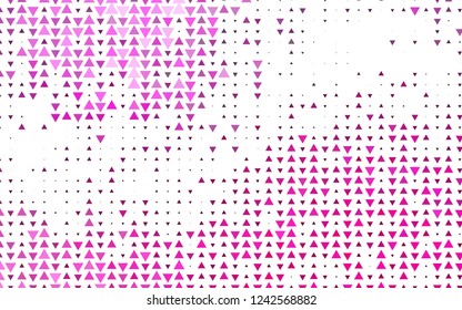 Light Pink vector cover in polygonal style. Abstract gradient illustration with triangles. Smart design for your business advert.