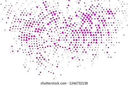 Light Pink vector cover in polygonal style. Glitter abstract illustration with triangular shapes. Template for wallpapers.