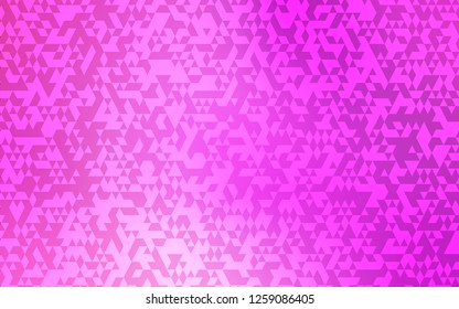 Light Pink vector cover in polygonal style. Illustration with set of colorful triangles. Modern template for your landing page.