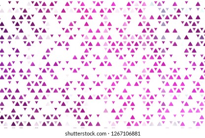 Light Pink vector cover in polygonal style. Modern abstract illustration with colorful triangles. Modern template for your landing page.