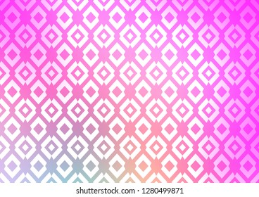 Light Pink vector cover in polygonal style. Illustration with set of colorful rectangles. Pattern can be used for websites.