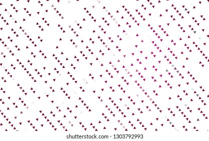 Light Pink vector cover in polygonal style. Illustration with set of colorful triangles. Template for wallpapers.