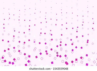 Light Pink vector cover with polygonal style. Modern abstract illustration with colorful rectangles. Best design for your ad, poster, banner.