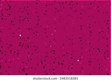 Cubierta de Vector rosa claro en estilo poligonal con círculos. Ilustración con círculos coloridos, triángulos, rectángulos. Patrón para anuncios comerciales, folletos, folletos