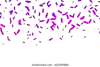 Light Pink vector cover with rounded stripes. Decorative shining illustration with lines on abstract template. The pattern can be used as ads, poster, banner for medicine.