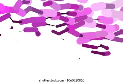 Light Pink vector cover with rounded stripes. Glitter abstract illustration with colored sticks. Best design for your ad, poster, banner.