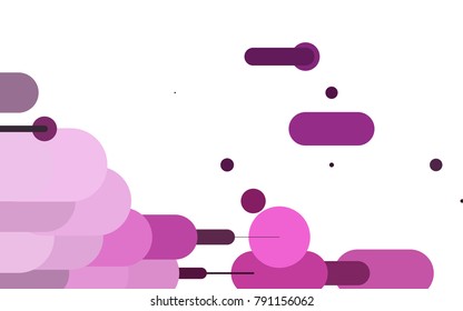 Light Pink vector cover with rounded stripes. Decorative shining illustration with lines on abstract template. The pattern can be used for medical ad, booklets, leaflets