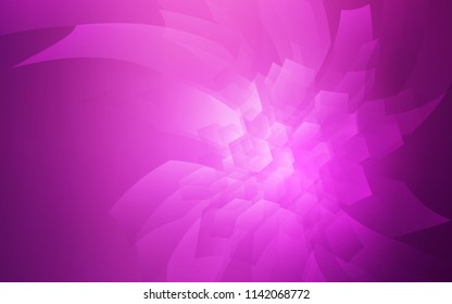 Light Pink vector cover with set of hexagons. Colorful hexagons on white backdrop. New design for website's poster, banner.