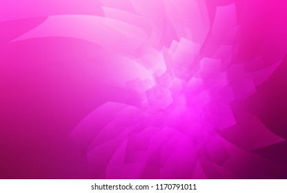Light Pink vector cover with set of hexagons. Design in abstract style with hexagons. Pattern for texture of wallpapers.