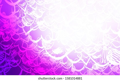 Light Pink vector cover with Shining hearts. Blurred decorative design in doodle style with hearts. Pattern for carnival, festival romantic leaflets.