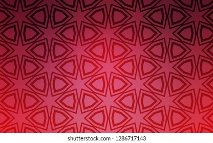 Light Pink vector cover with small and big stars. Glitter abstract illustration with colored stars. Pattern for wrapping gifts.