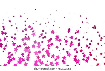 Light Pink vector cover with small and big stars. Stars on blurred abstract background with gradient. The pattern can be used for websites. Light Pink vector cover with small and big stars. Stars on blurred abstract background with gradient. The pattern can be used for websites.