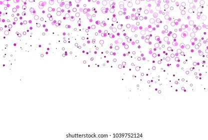 Light Pink vector  cover with spots. Abstract illustration with colored bubbles in nature style. The pattern can be used for beautiful websites.