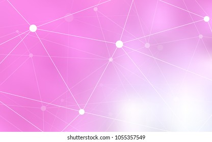 Light Pink vector cover with spots, lines. Illustration with set of colorful abstract circles and lines. Pattern can be used for beautiful websites.