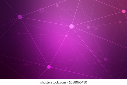Light Pink vector cover with spots, lines. Illustration with set of colorful abstract circles and lines. Pattern can be used for ads, leaflets.