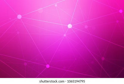 Light Pink vector cover with spots, lines. Illustration with set of colorful abstract circles and lines. Pattern can be used for ads, leaflets.