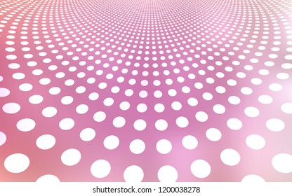 Light Pink vector cover with spots. Beautiful colored illustration with blurred circles in nature style. Pattern can be used for ads, leaflets.
