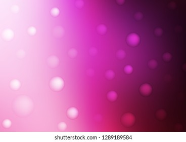 Light Pink vector cover with spots. Illustration with set of shining colorful abstract circles. The pattern can be used for beautiful websites.