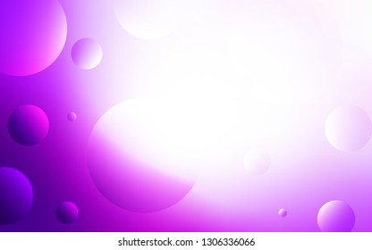 Light Pink vector cover with spots. Blurred decorative design in abstract style with bubbles. Pattern can be used for beautiful websites.