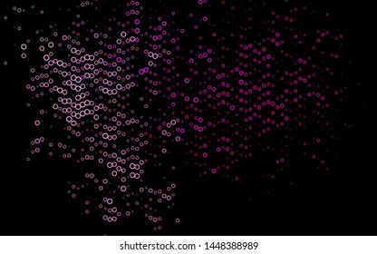 Light Pink vector cover with spots. Blurred bubbles on abstract background with colorful gradient. Template for your brand book.