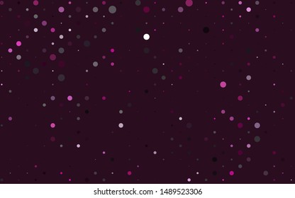 Light Pink vector cover with spots. Illustration with set of shining colorful abstract circles. Design for posters, banners.