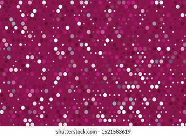 Light Pink vector cover with spots. Illustration with set of shining colorful abstract circles. Template for your brand book.