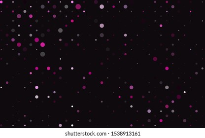 Light Pink vector cover with spots. Illustration with set of shining colorful abstract circles. Design for posters, banners.