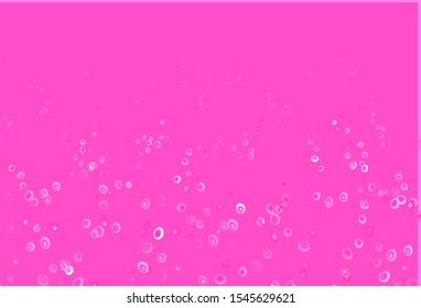 Light Pink vector cover with spots. Glitter abstract illustration with blurred drops of rain. Completely new template for your brand book.