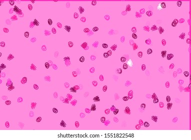 Light Pink vector cover with spots. Blurred bubbles on abstract background with colorful gradient. Template for your brand book.