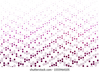 Light Pink vector cover with spots. Abstract illustration with colored bubbles in nature style. Completely new template for your brand book.