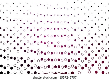 Light Pink vector cover with spots. Blurred decorative design in abstract style with bubbles. Design for business adverts.
