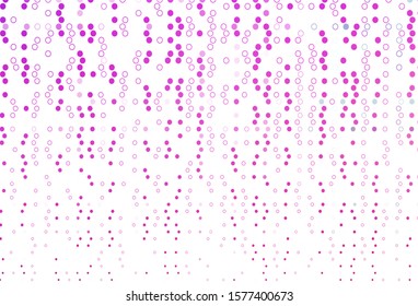 Light Pink vector cover with spots. Abstract illustration with colored bubbles in nature style. Pattern for ads, leaflets.