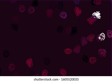 Light Pink vector cover with spots. Abstract illustration with colored bubbles in nature style. Template for your brand book.