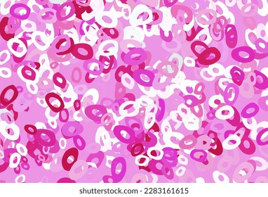 Light Pink vector cover with spots. Illustration with set of shining colorful abstract circles. Design for business adverts.