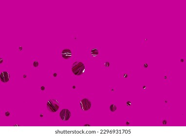 Cubierta vectorial rosa claro con manchas. Hermosa ilustración de color con círculos borrosos en estilo natural. Plantilla para su libro de marca.