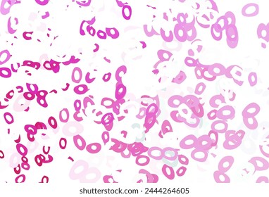 Light Pink vector cover with spots. Illustration with set of shining colorful abstract circles. Design for business adverts.