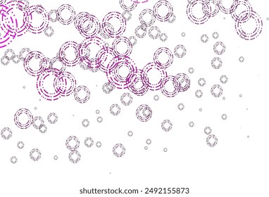 Light Pink vector cover with spots. Blurred decorative design in abstract style with bubbles. Pattern for ads, leaflets.