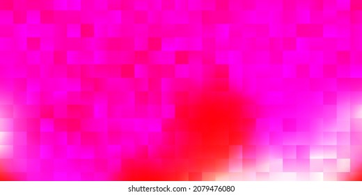 Cubierta vectorial rosa claro de estilo cuadrado. Ilustración simple con rectángulos de gradiente de color. Diseñar para promocionar su negocio.
