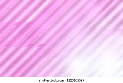 Light Pink vector cover with stright stripes. Blurred decorative design in simple style with lines. Pattern for your busines websites.