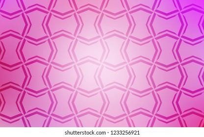 Light Pink vector cover with stright stripes. Glitter abstract illustration with colored sticks. Template for your beautiful backgrounds.
