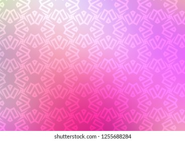 Light Pink vector cover in triangles, cubes. Abstract gradient illustration with triangles, cubes. Pattern for commercials.