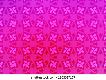 Light Pink vector cover in triangles, cubes. Abstract gradient illustration with triangles, cubes. Modern template for your landing page.