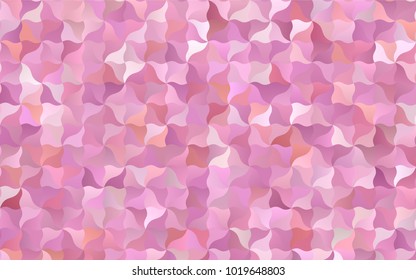 Light Pink vector crooked abstract template. Glitter abstract illustration with wry lines. The textured pattern can be used for background.