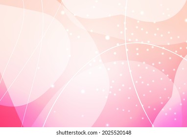 Light Pink vector Decorative design in abstract style with bubbles, lines. Modern abstract illustration with colorful water drops. Wallpaper for a cell phone.