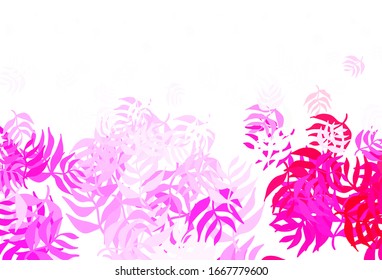 Fondo de doodle vector claro con hojas. Ilustración abstracta brillante con doodles y hojas. Nuevo estilo para el diseño de su empresa.
