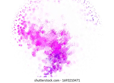 Light Pink vector doodle background with branches. Colorful abstract illustration with leaves in doodle style. New template for your brand book.
