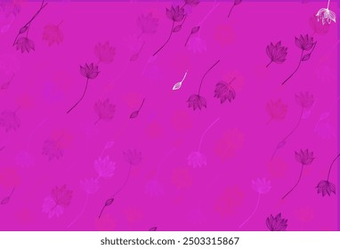 Light Pink vector doodle background. An elegant bright illustration with leaves in Natural style. Brand new design for your business.